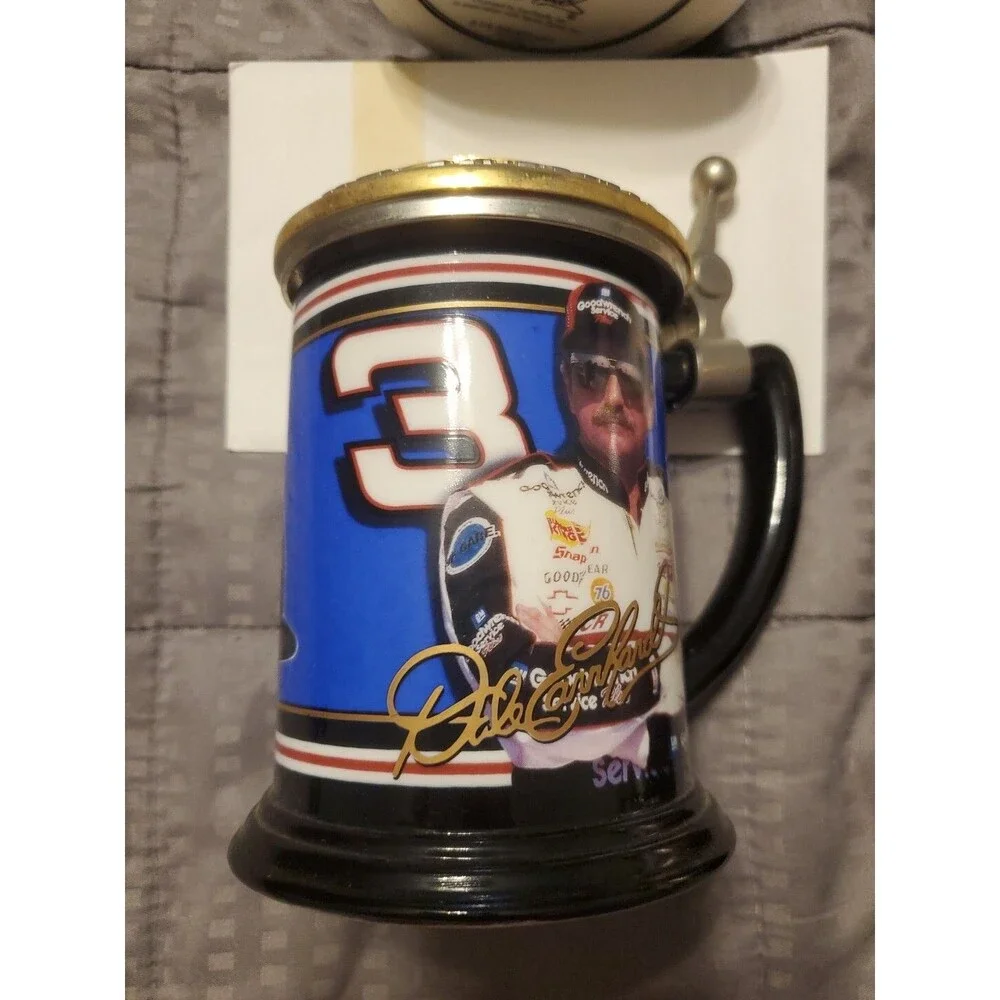 Vintage Dale Earnhardt The Franklin Mint Tankard , Lot Of 4 Mugs